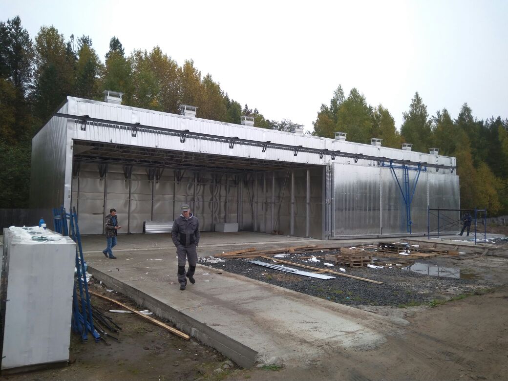 Производство и установка блока из двух сушильных камер по 150 куб. каждая в пос. Сяпся,  Пряжинского р-она, РК